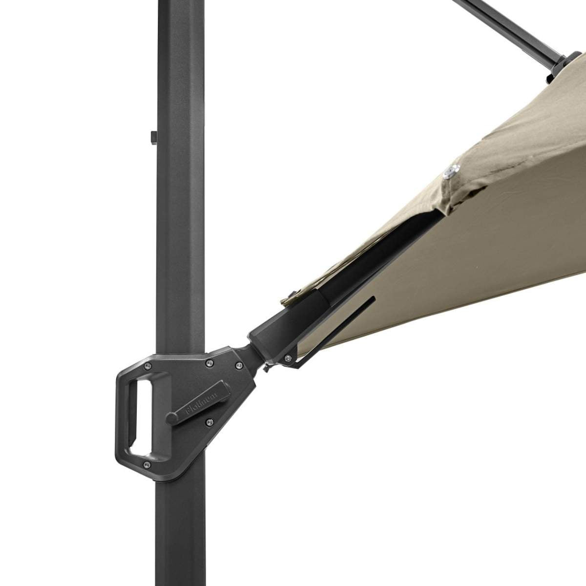 Pacific Lifestyle Challenger T2 3m Square Champagne Free Arm Parasol