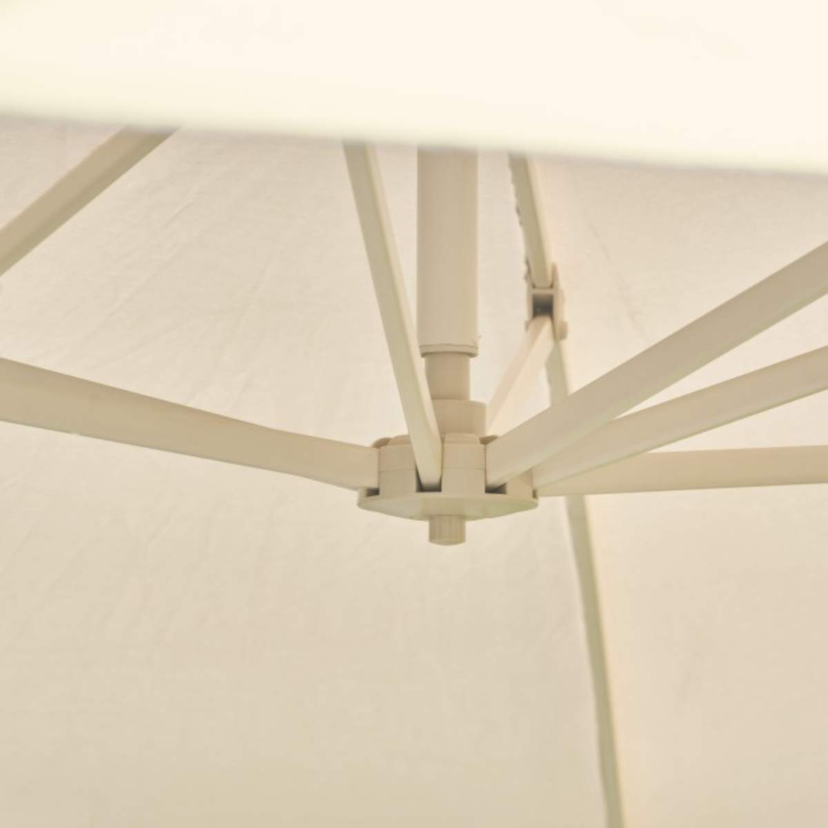 Pacific Lifestyle Challenger T2 3m Square Sandstone / Champagne Free Arm Parasol