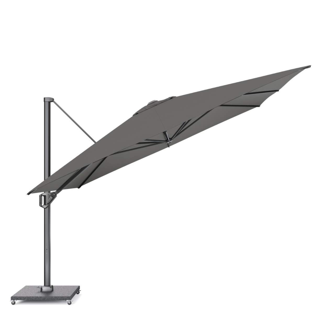 Beau&Co Challenger Telescopic T1 3.5m Square Manhattan Grey Parasol