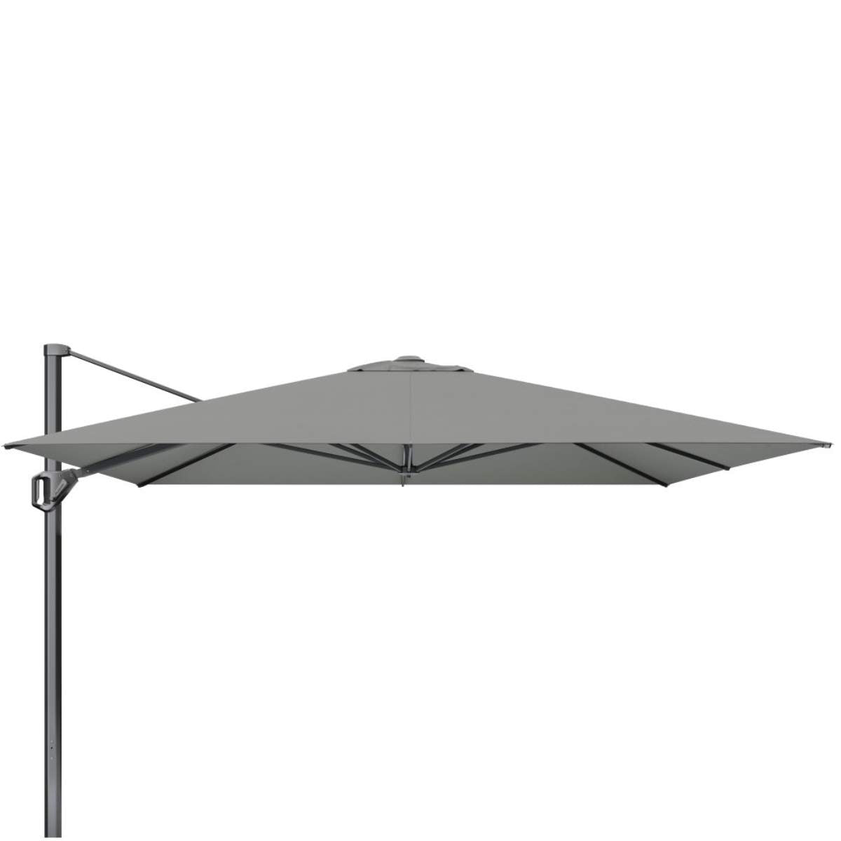 Beau&Co Challenger Telescopic T1 3.5m Square Manhattan Grey Parasol