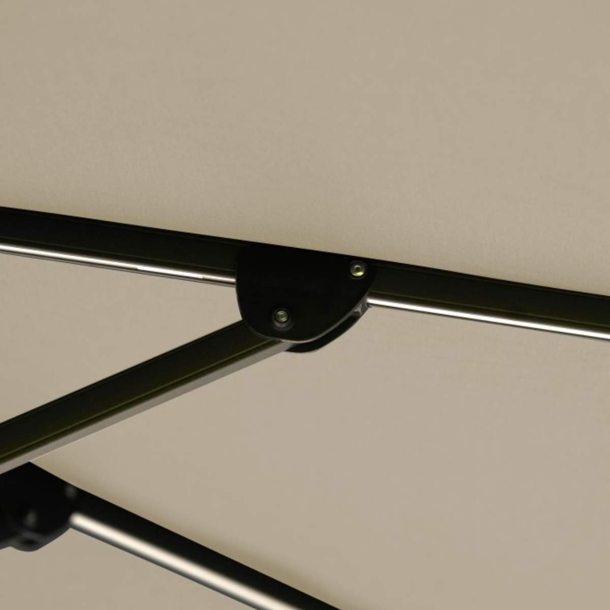 Beau&Co Glow Challenger T2 3m Square Premium Champagne Free Arm Parasol