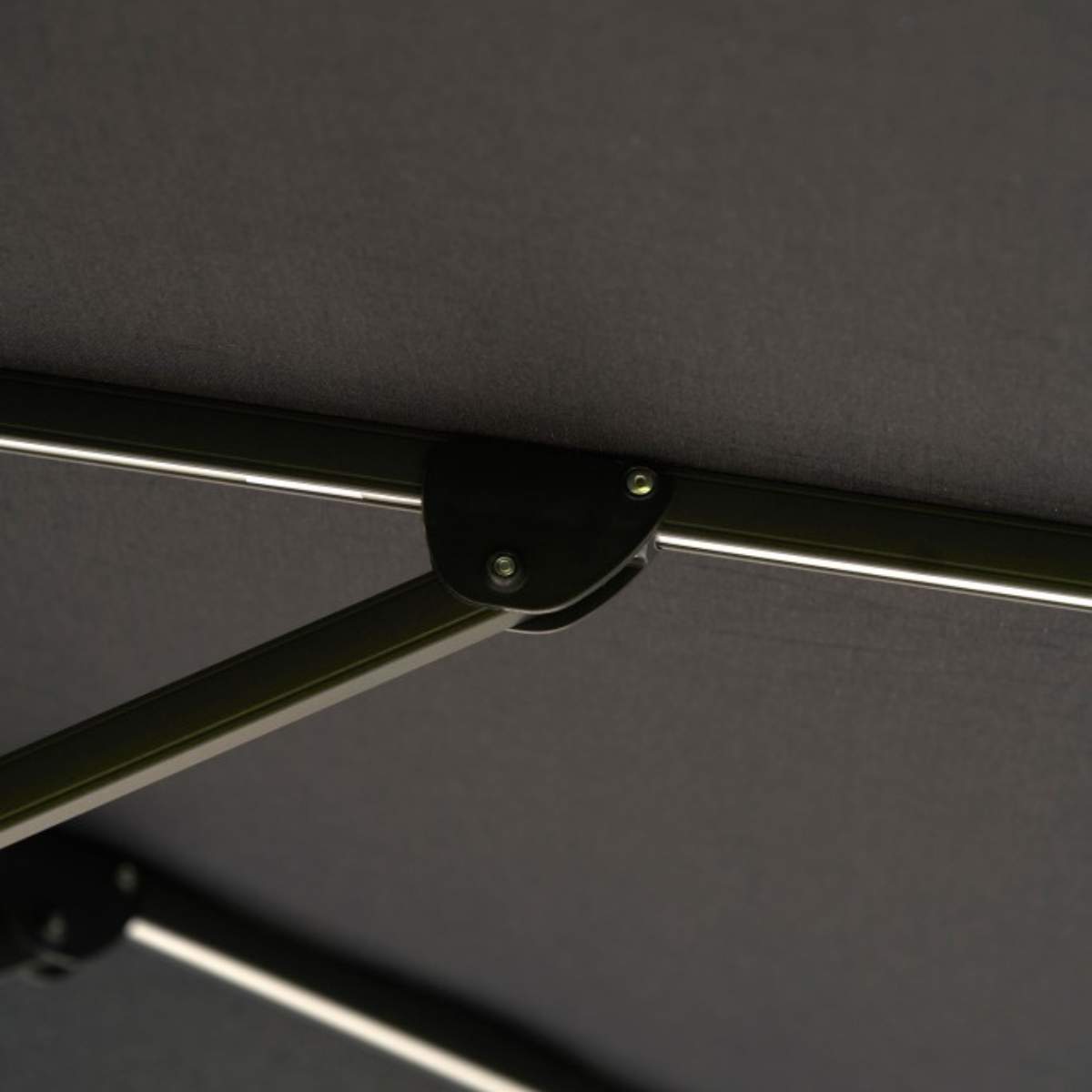 Beau&Co Glow Challenger T2 3m Square Premium Faded Black Free Arm Parasol