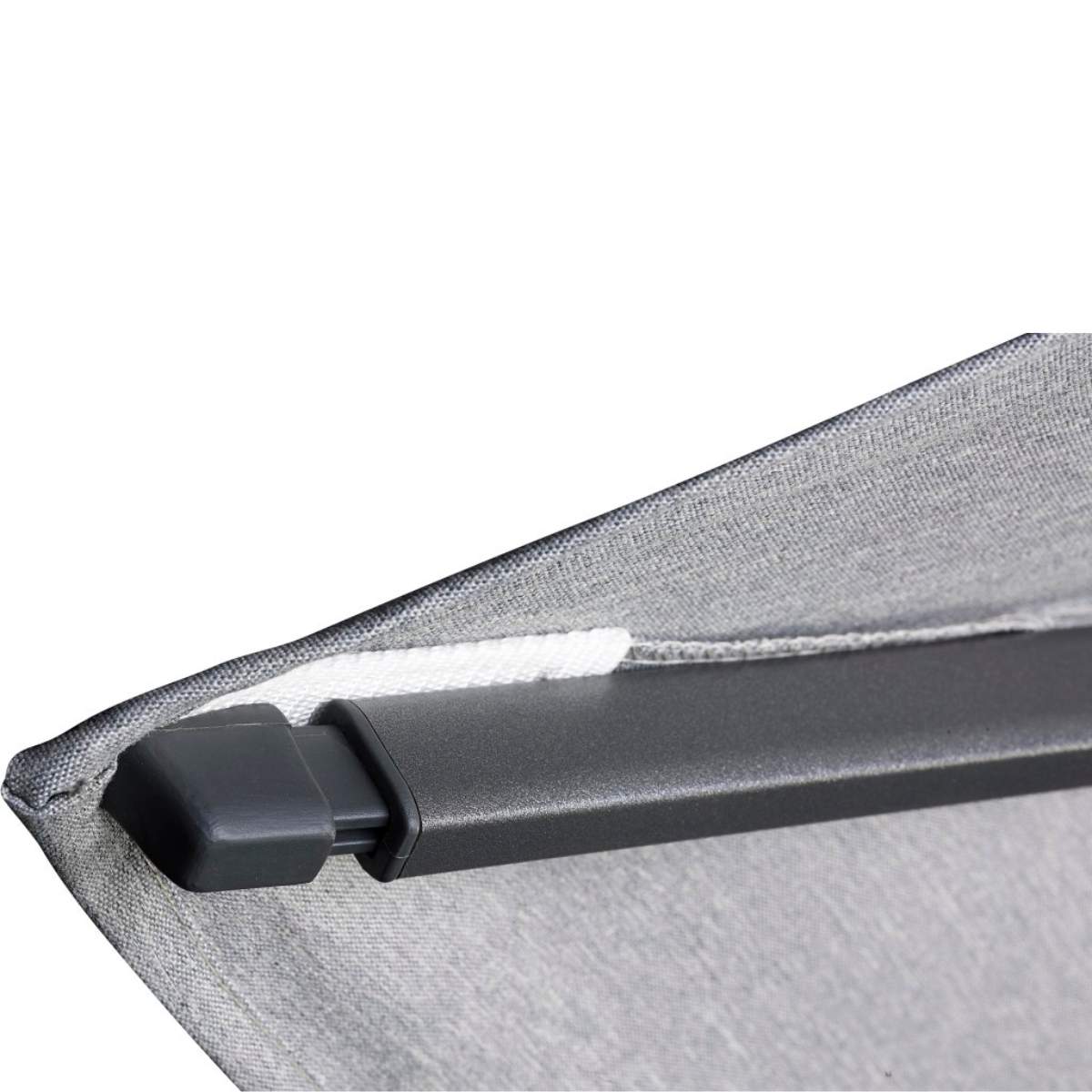 Pacific Lifestyle Glow Challenger T2 3m Square Premium Havana Taupe Free Arm Parasol