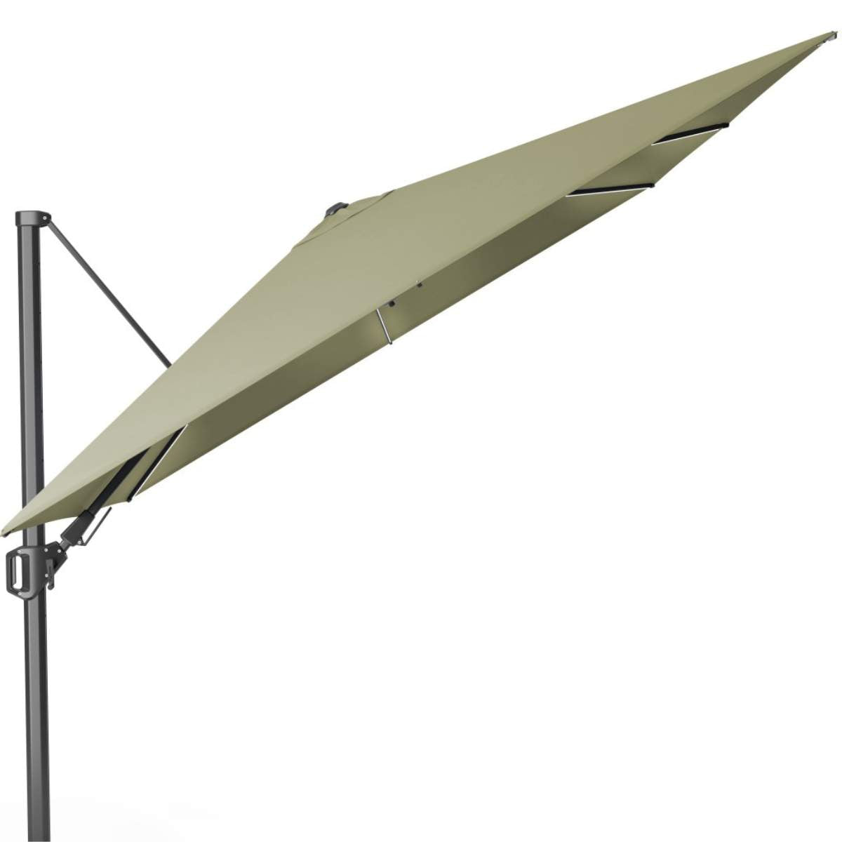 Beau&Co Glow Challenger T2 3m Square Premium Lush Green Free Arm Parasol