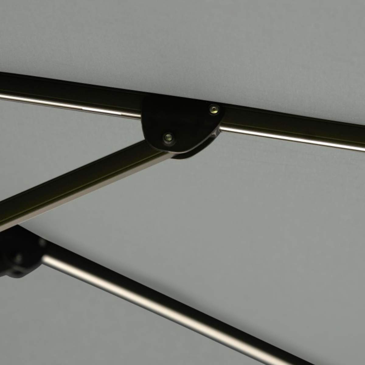 Beau&Co Glow Challenger T2 3m Square Premium Manhattan Grey Free Arm Parasol