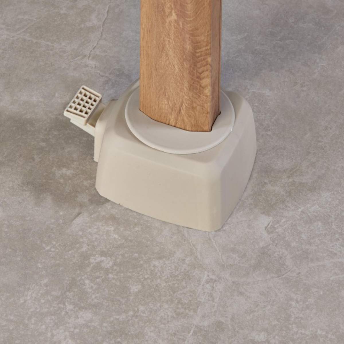 Beau&Co Challenger Teak T2 3m Square Premium Champagne Free Arm Parasol