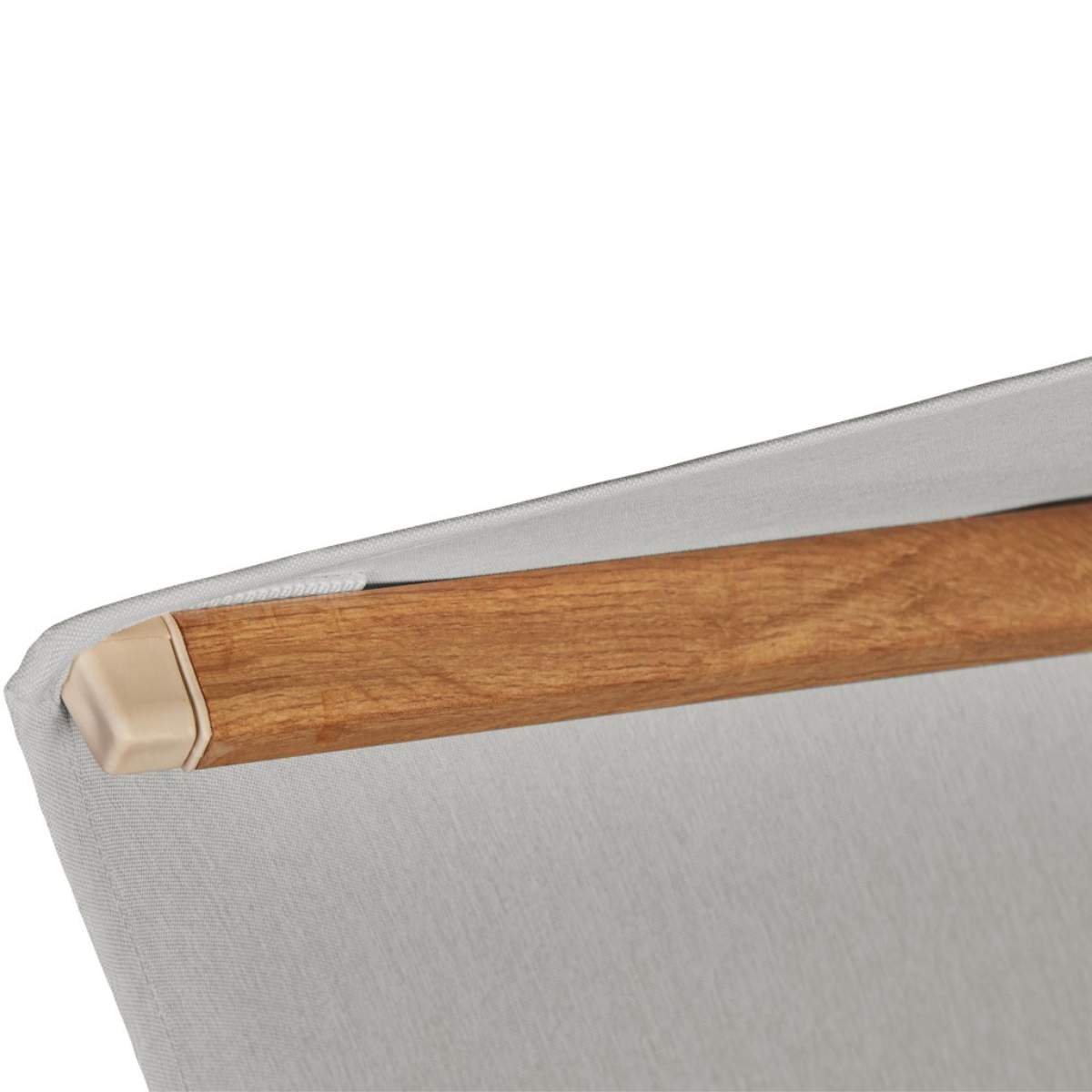 Beau&Co Challenger Teak T2 3m Square Premium Manhattan Grey Free Arm Parasol