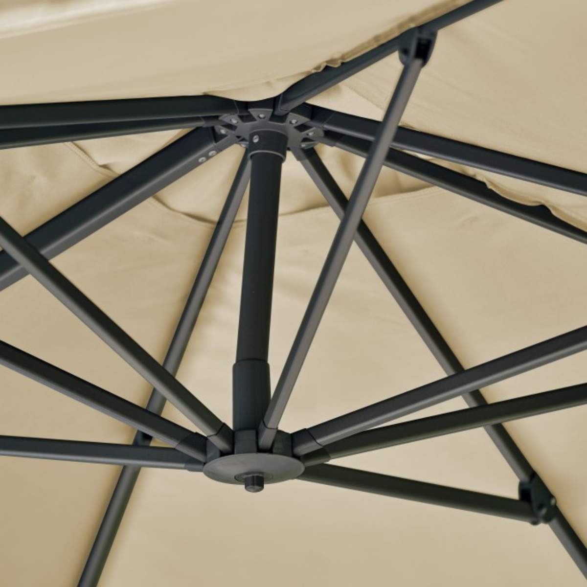 Beau&Co Challenger T2 3m Square Premium Champagne Free Arm Parasol