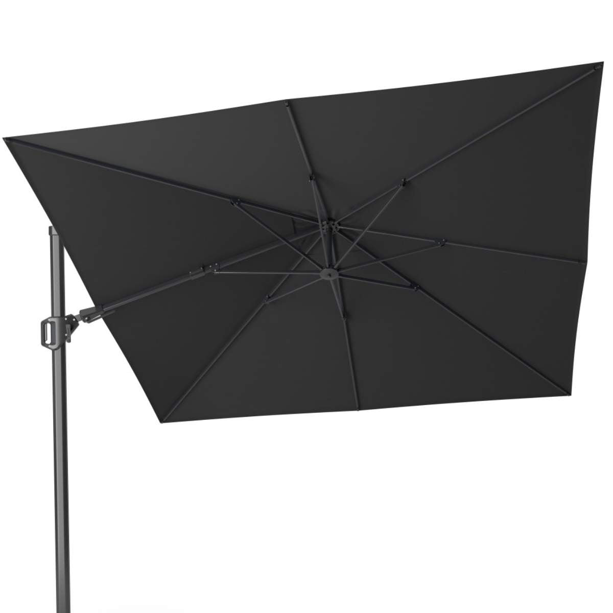 Beau&Co Challenger T2 3m Square Premium Faded Black Free Arm Parasol