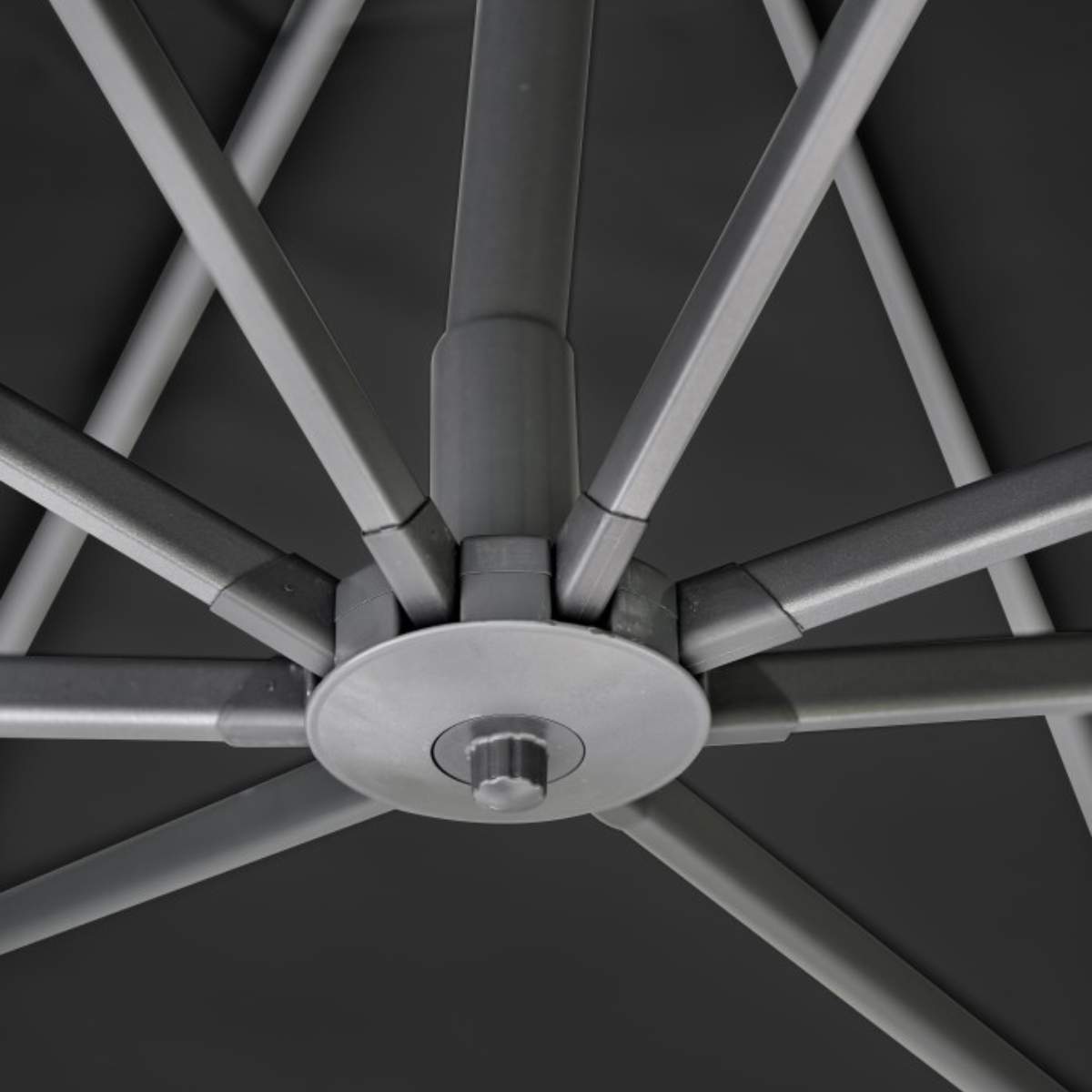 Beau&Co Challenger T2 3m Square Premium Faded Black Free Arm Parasol