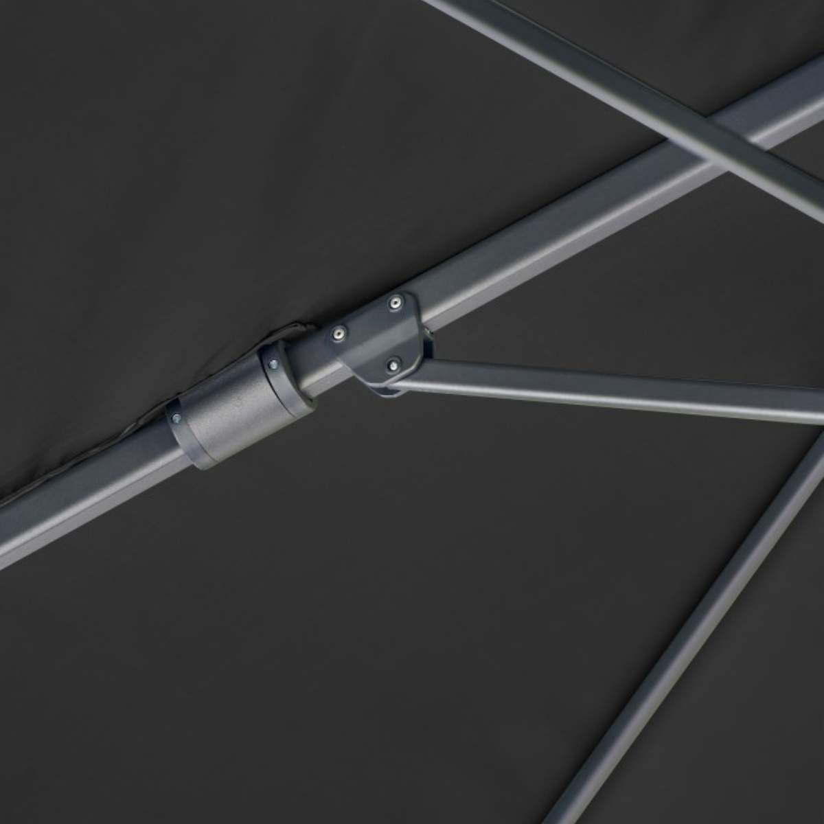 Beau&Co Challenger T2 3m Square Premium Faded Black Free Arm Parasol