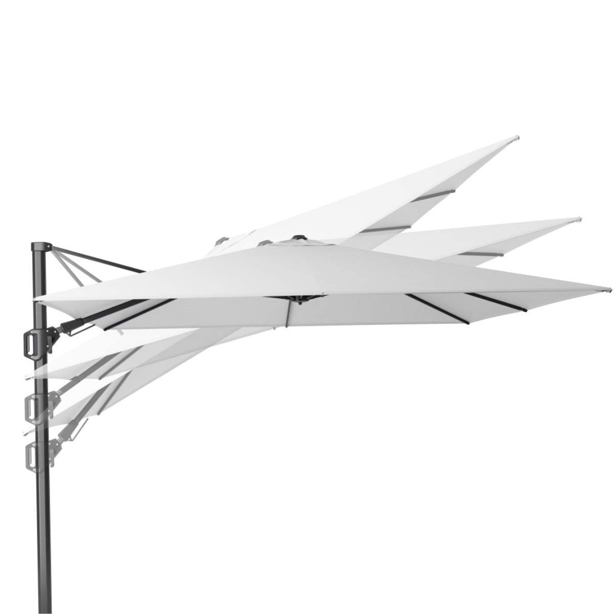 Beau&Co Challenger T2 3m Square Premium Havana Taupe Free Arm Parasol