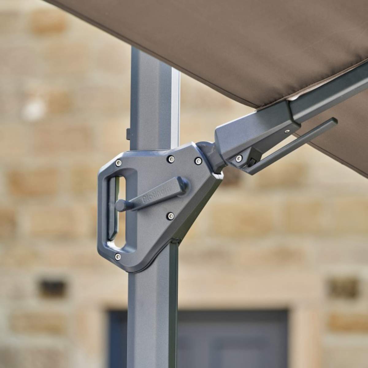 Beau&Co Challenger T2 3m Square Premium Havana Taupe Free Arm Parasol