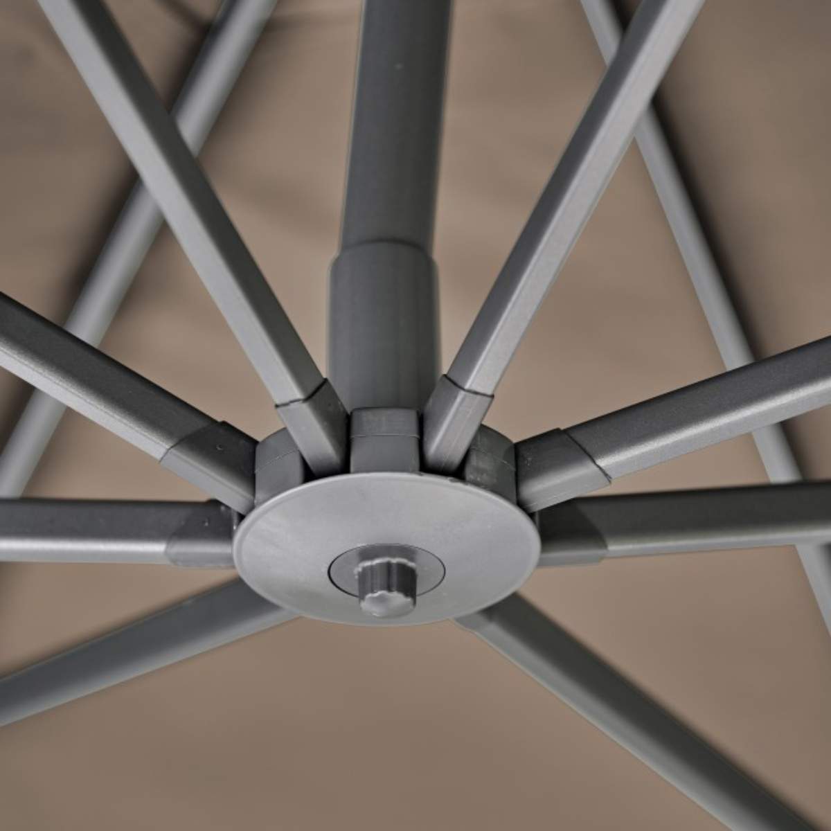 Beau&Co Challenger T2 3m Square Premium Havana Taupe Free Arm Parasol