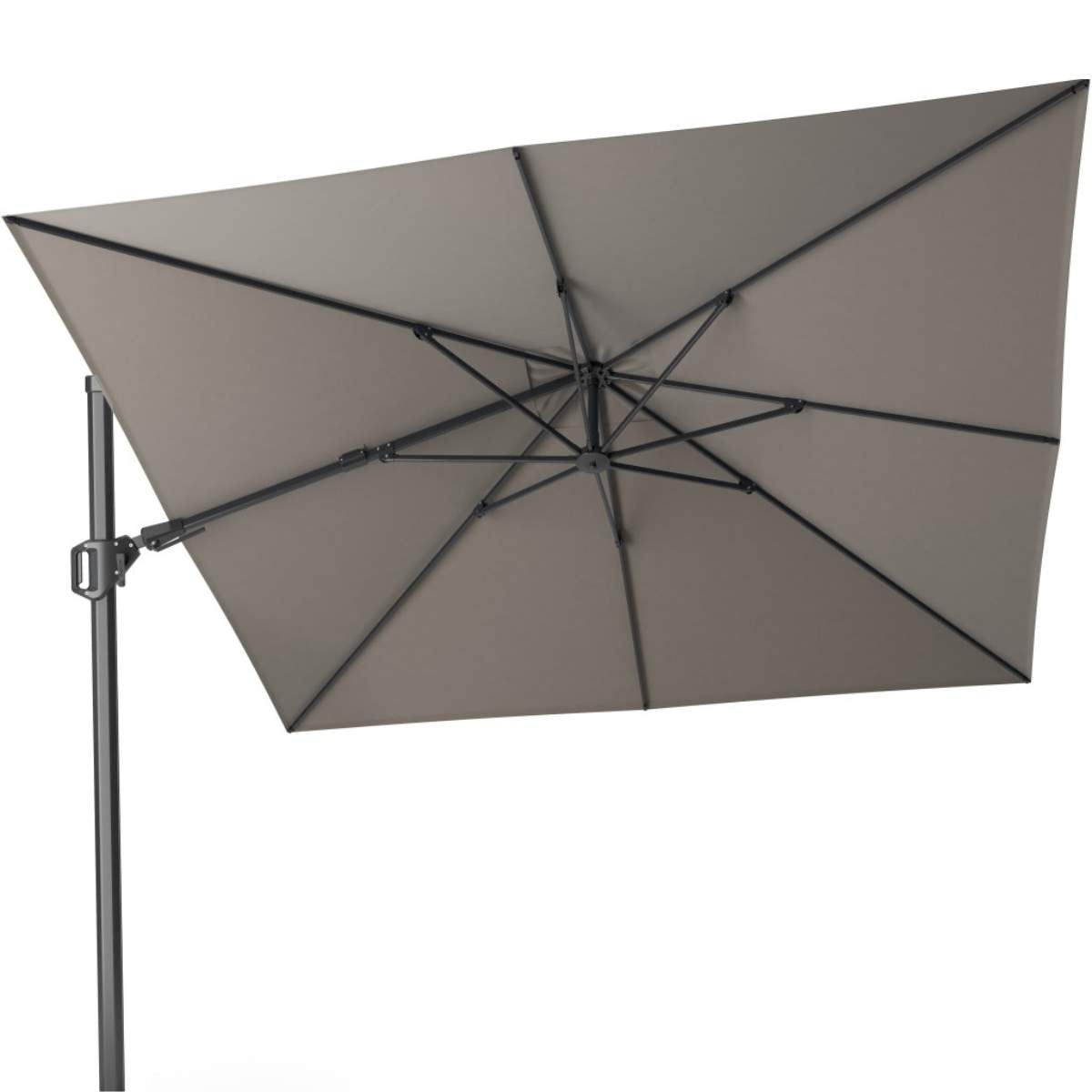 Pacific Lifestyle Challenger T2 3m Square Premium Manhattan Grey Free Arm Parasol