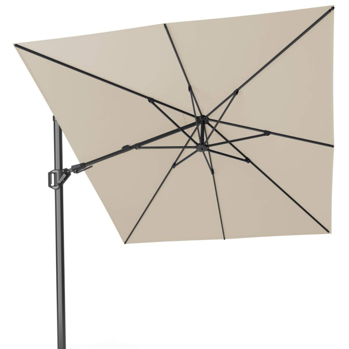 Pacific Lifestyle Challenger T2 3.5 x 2.6m Rectangular Premium Champagne Free Arm Parasol