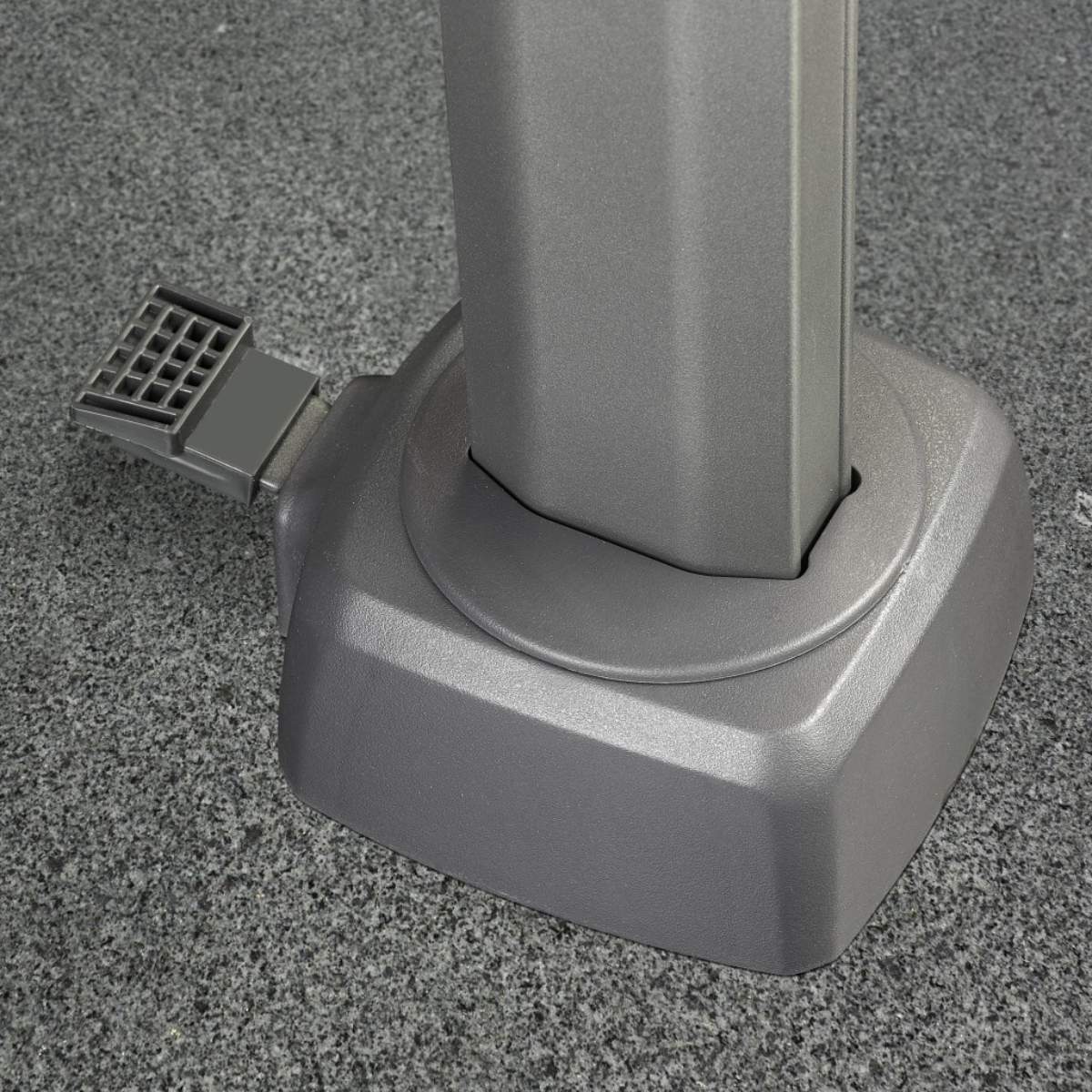 Beau&Co Challenger T2 3.5 x 2.6m Rectangular Premium Faded Black Free Arm Parasol