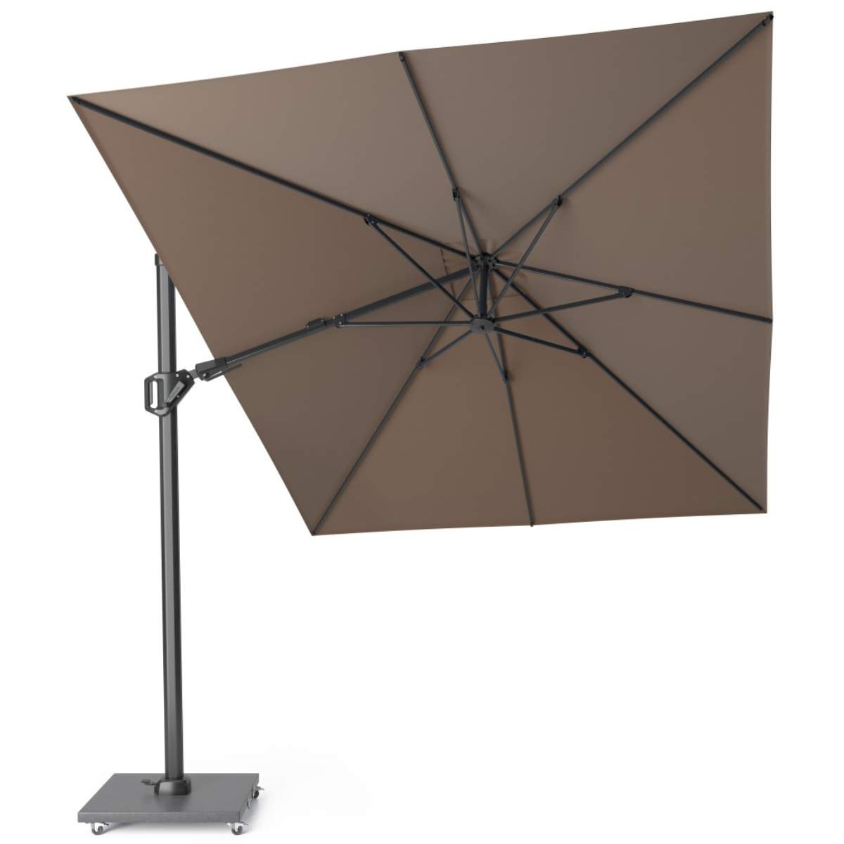 Pacific Lifestyle Challenger T2 3.5 x 2.6m Rectangular Premium Havana Taupe Free Arm Parasol