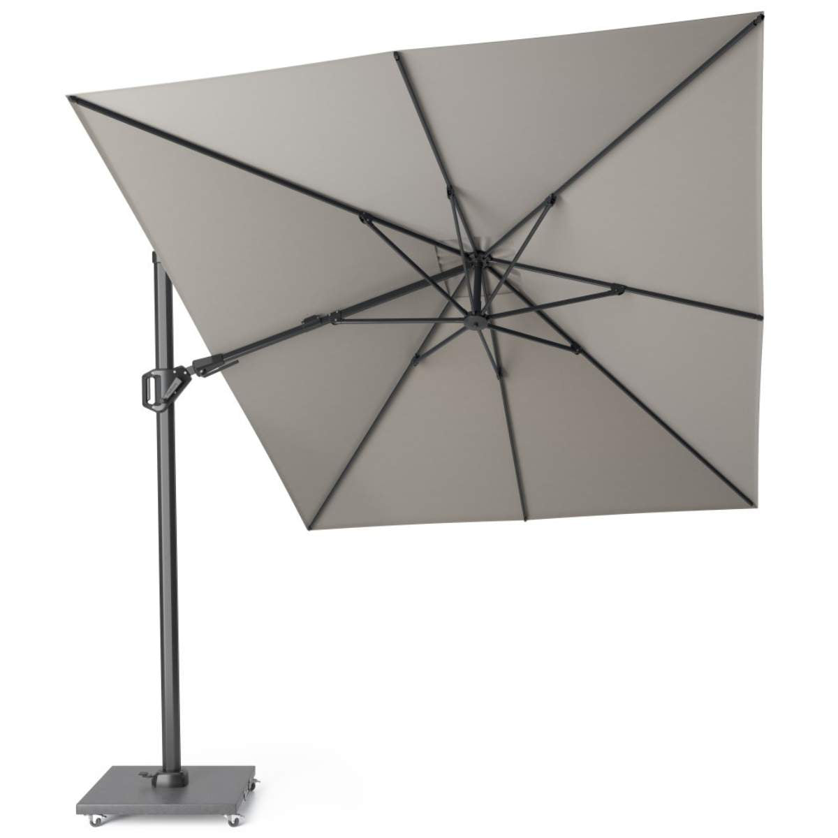 Pacific Lifestyle Challenger T2 3.5 x 2.6m Rectangular Premium Manhattan Grey Free Arm Parasol