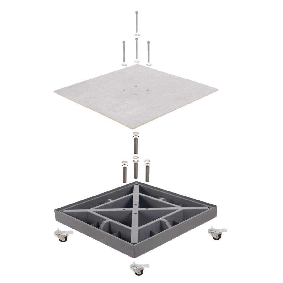 Beau&Co Ceramica Grey 40KG Wheeled Parasol Base