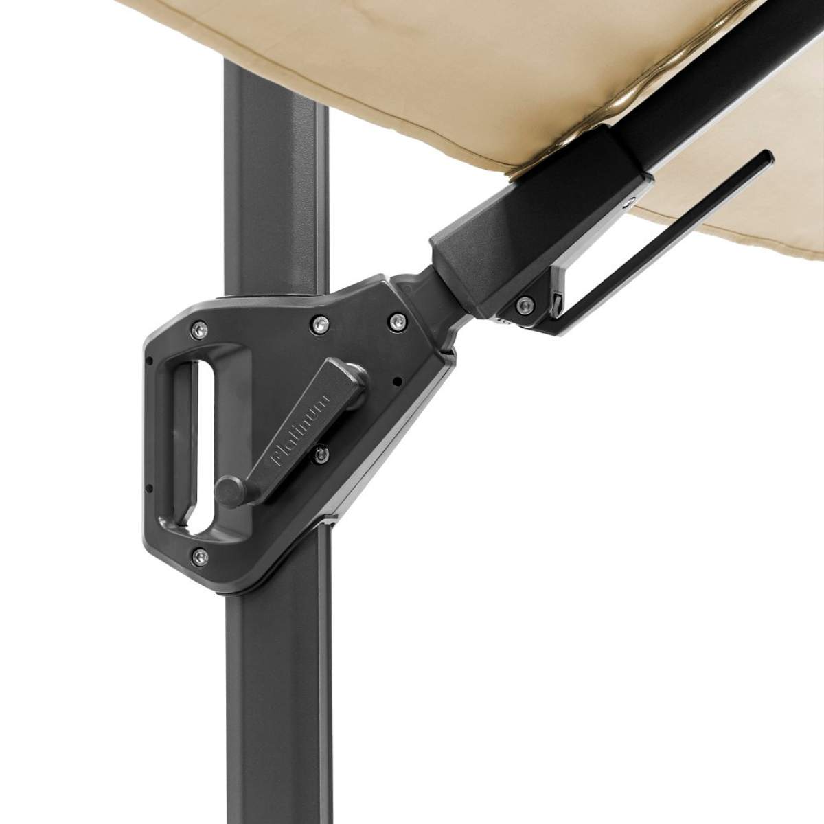 Beau&Co Voyager T2 2.7m Square Champagne Free Arm Parasol