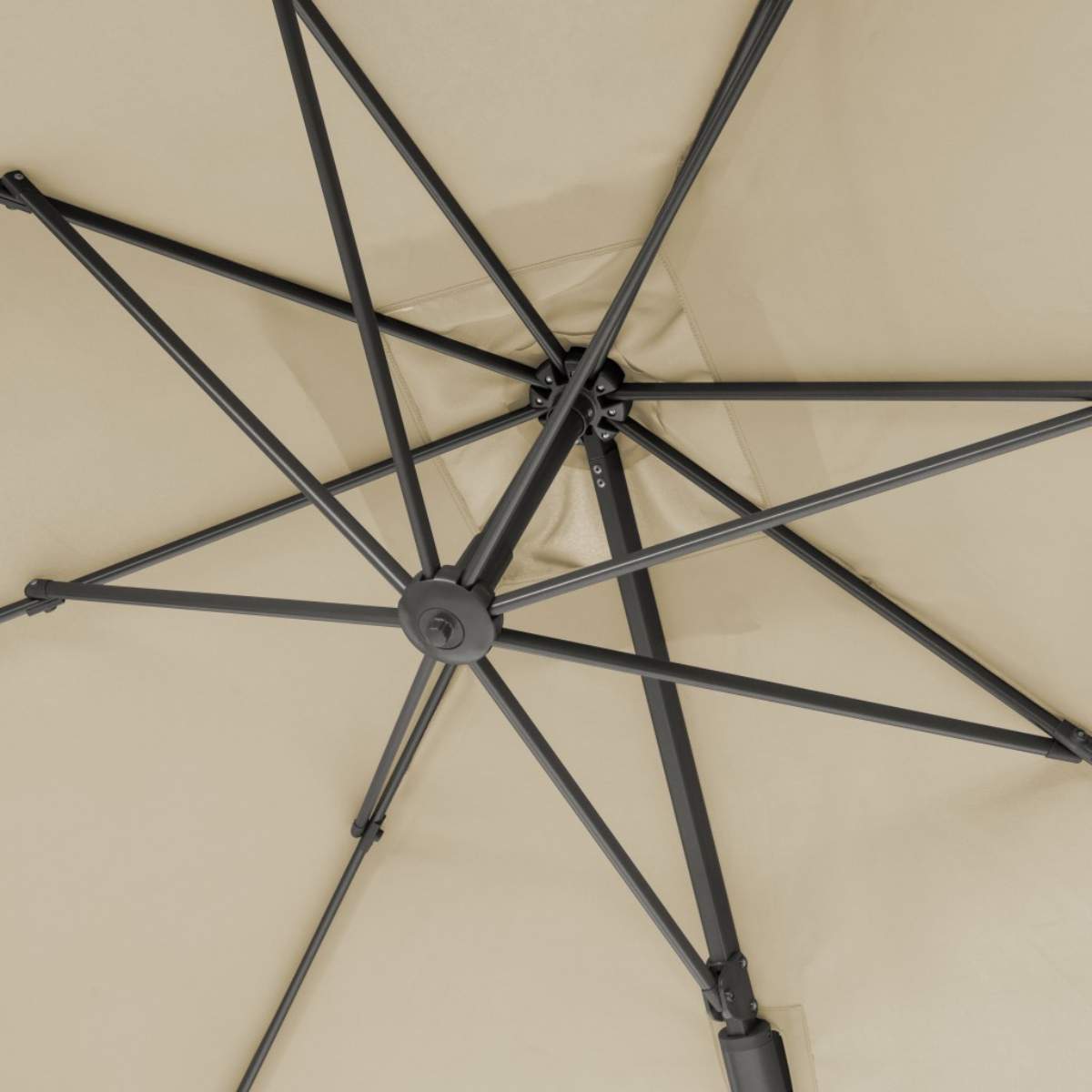 Beau&Co Voyager T2 2.7m Square Champagne Free Arm Parasol