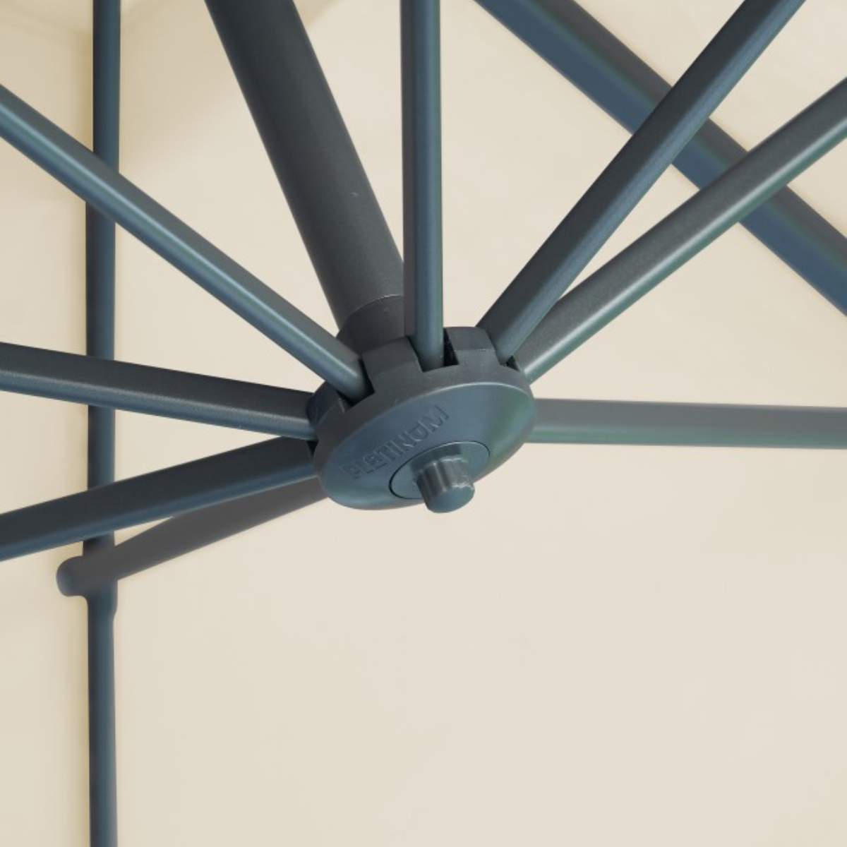 Beau&Co Voyager T2 2.7m Square Champagne Free Arm Parasol