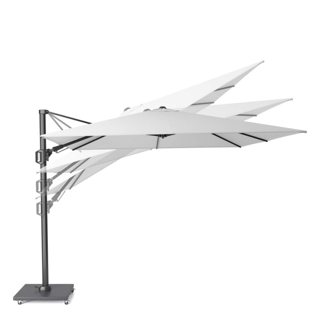 Beau&Co Voyager T2 2.7m Square Anthracite Free Arm Parasol