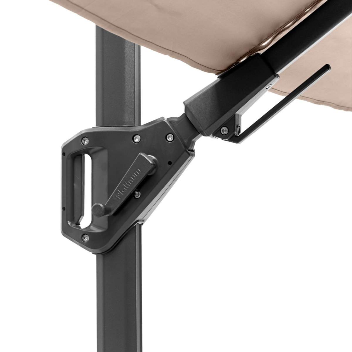 Beau&Co Voyager T2 2.7m Square Taupe Free Arm Parasol