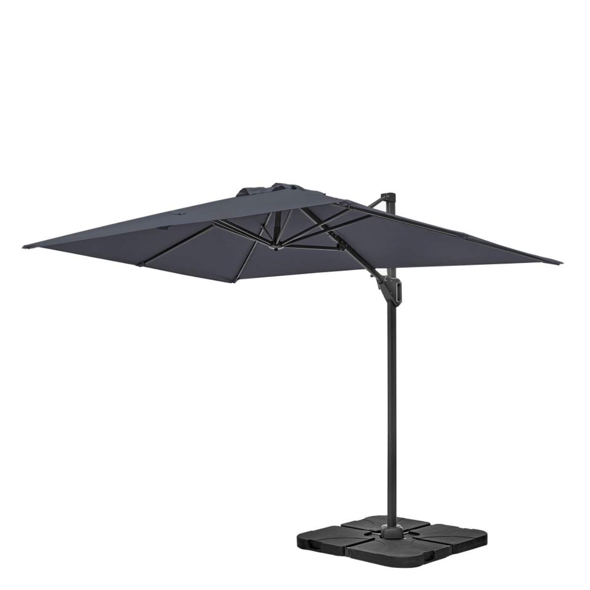Beau&Co Voyager T1 3m x 2m Rectangular Anthracite Free Arm Parasol