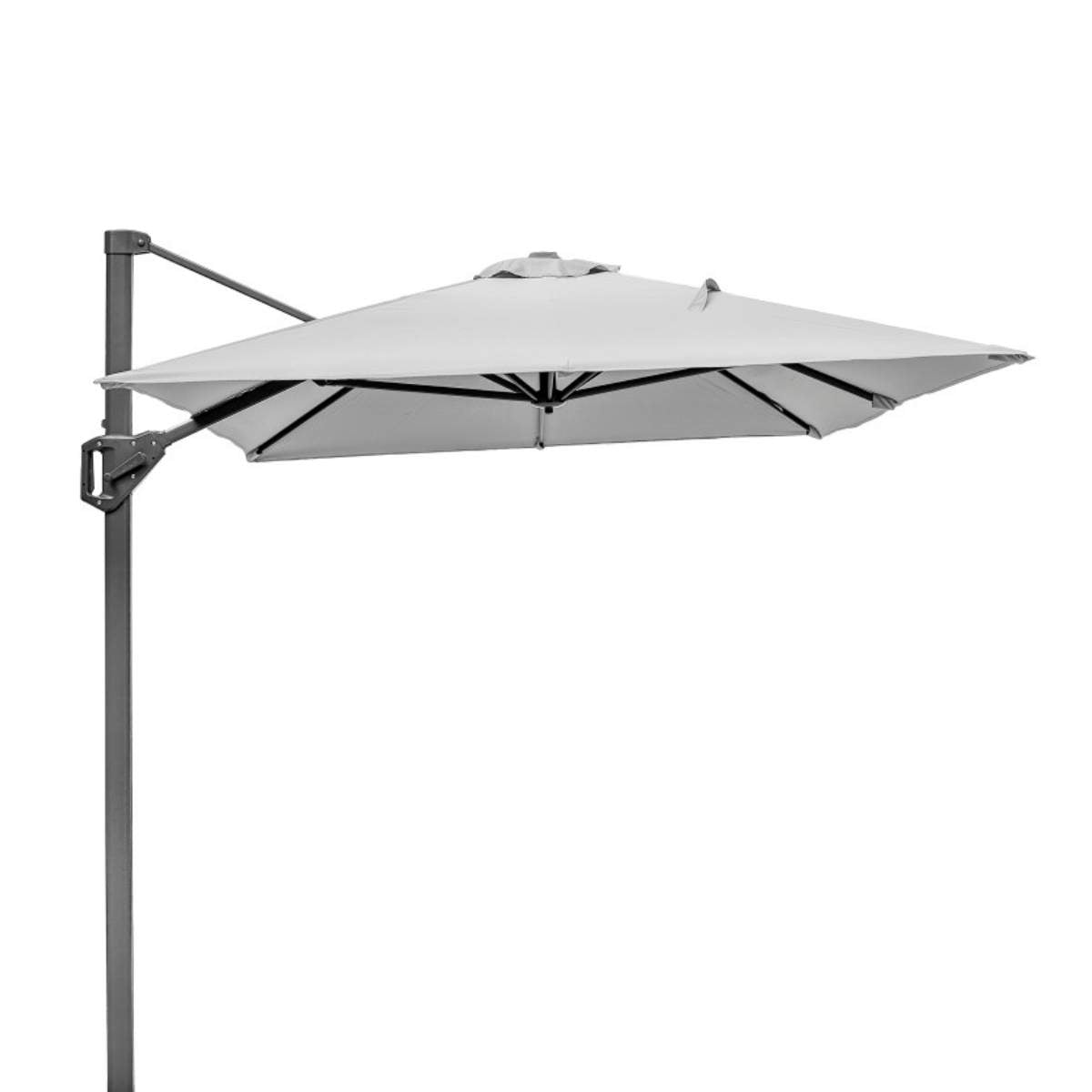 Beau&Co Voyager T1 3m x 2m Rectangular Luna Grey Free Arm Parasol