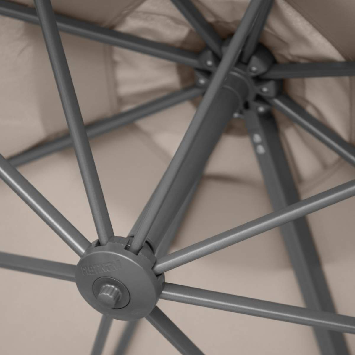 Beau&Co Voyager T1 3m Round Taupe Free Arm Parasol