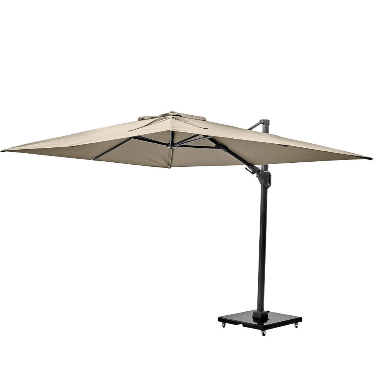 Pacific Lifestyle Challenger T2 3.5 x 2.6m Rectangular Champagne Free Arm Parasol