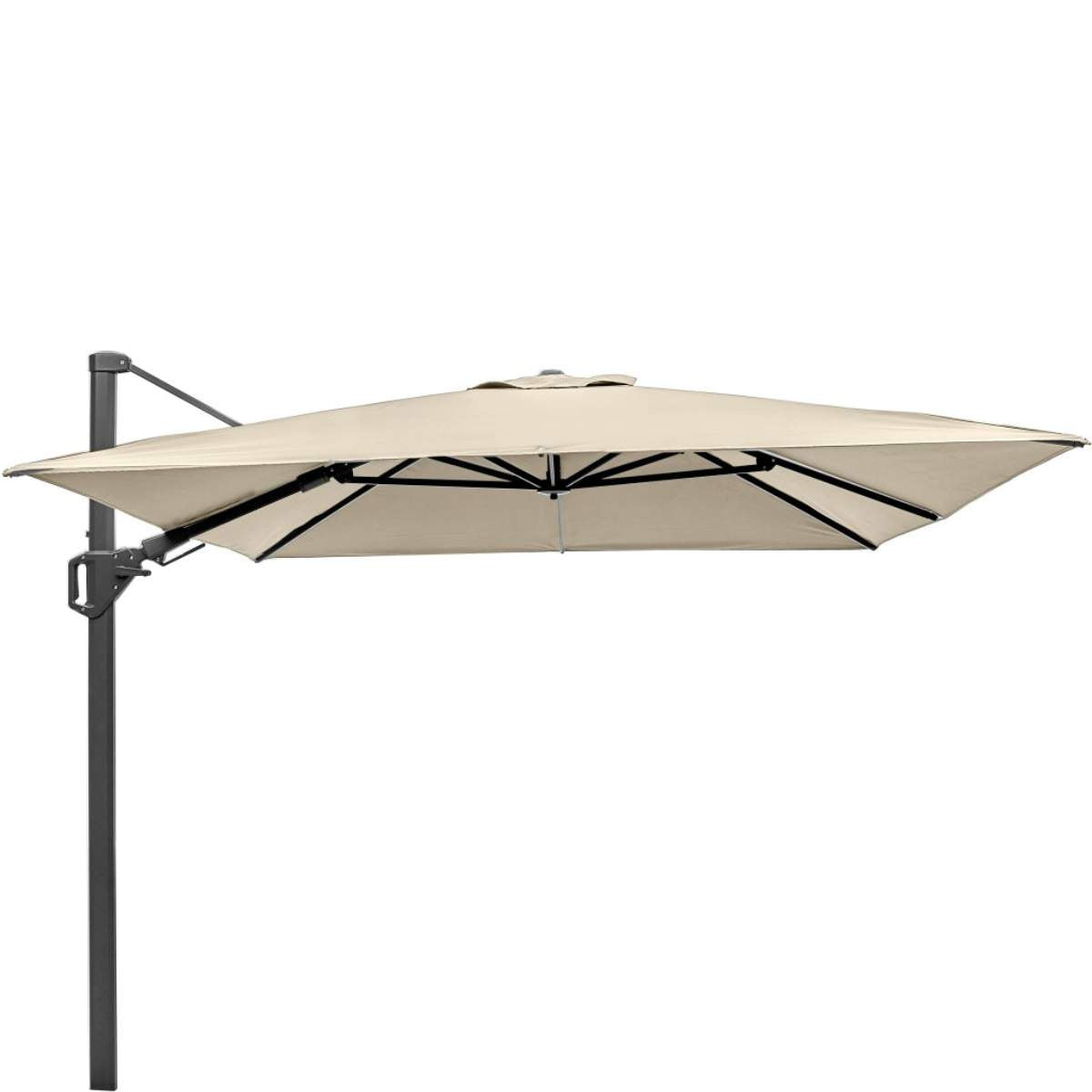 Pacific Lifestyle Challenger T2 3.5 x 2.6m Rectangular Champagne Free Arm Parasol