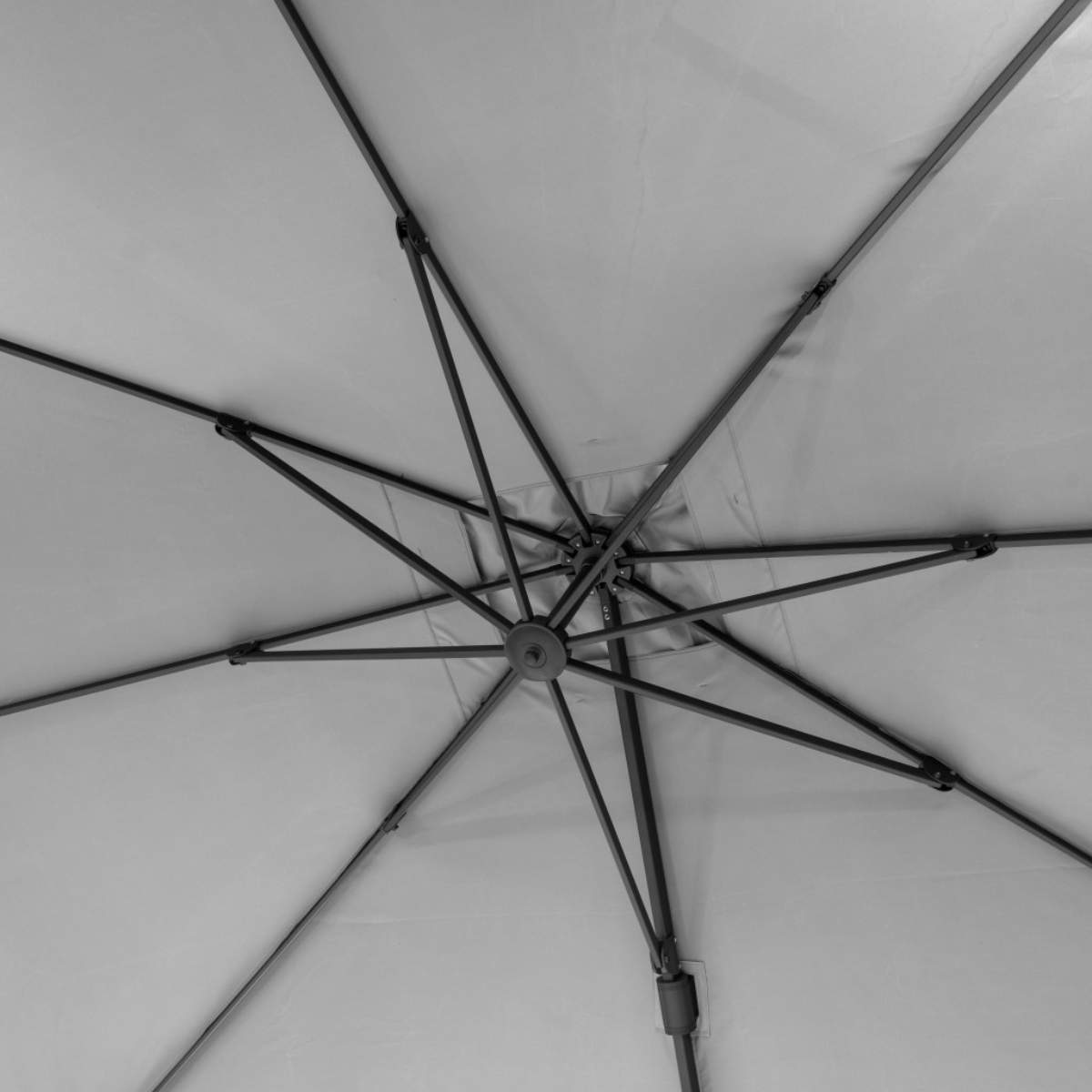 Beau&Co Challenger T2 3.5 x 2.6m Rectangular Luna Grey Free Arm Parasol