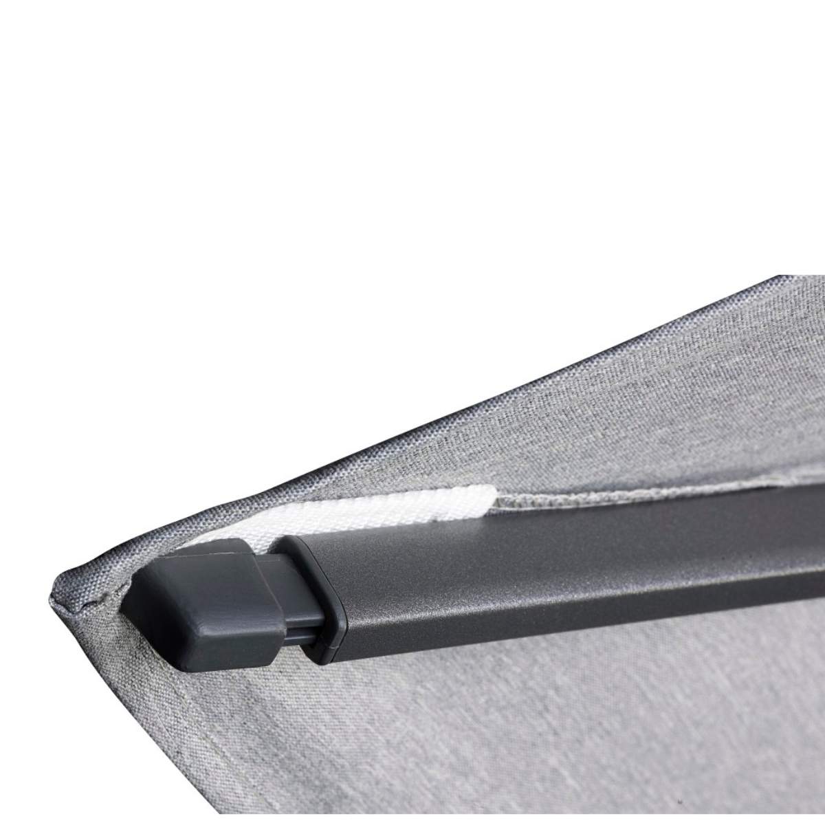 Beau&Co Challenger T2 3.5 x 2.6m Rectangular Luna Grey Free Arm Parasol