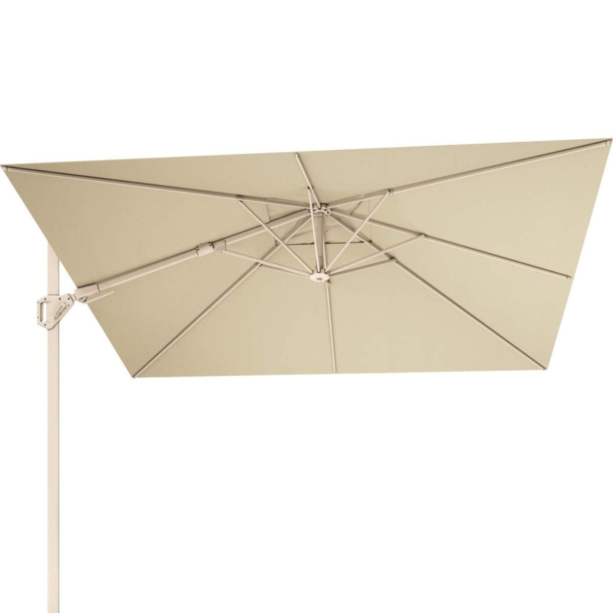 Pacific Lifestyle Challenger T2 3.5 x 2.6m Rectangular Sandstone / Champagne Free Arm Parasol