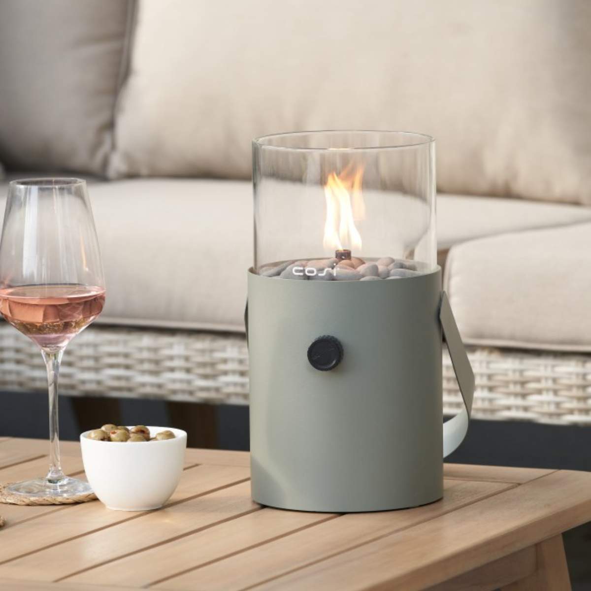 Beau&Co Cosiscoop Olive Fire Lantern