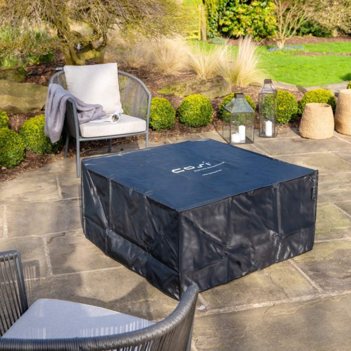 Beau&Co Cosiloft 100 Black and Teak Fire Pit Table