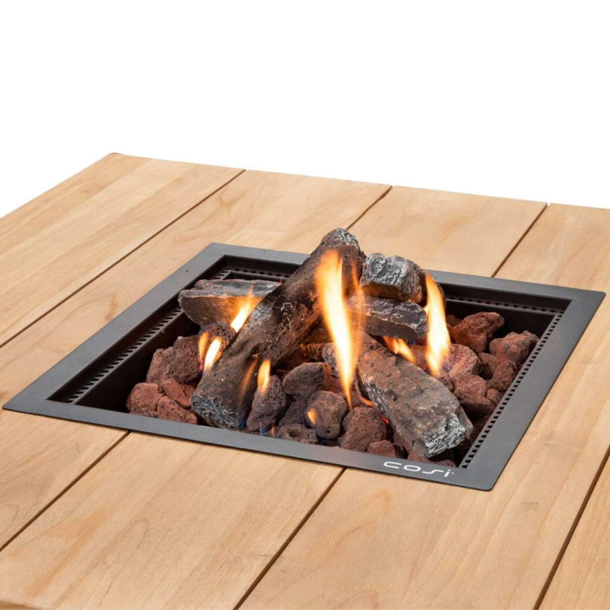 Beau&Co Cosiloft 100 Black and Teak Fire Pit Table
