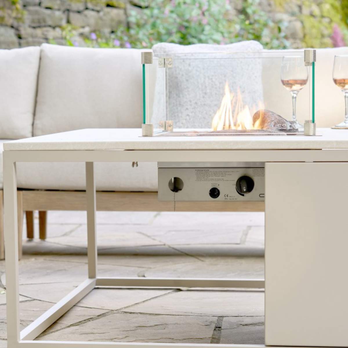 Pacific Lifestyle Cosiloft 100 Sandy Beige Fire Pit Table