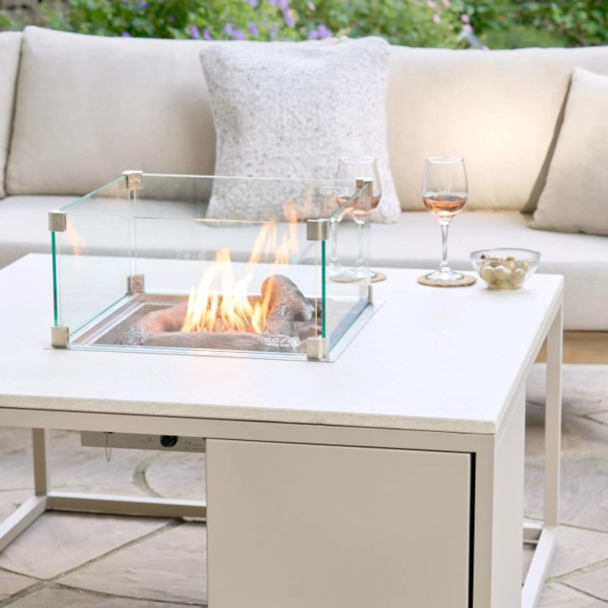 Pacific Lifestyle Cosiloft 100 Sandy Beige Fire Pit Table