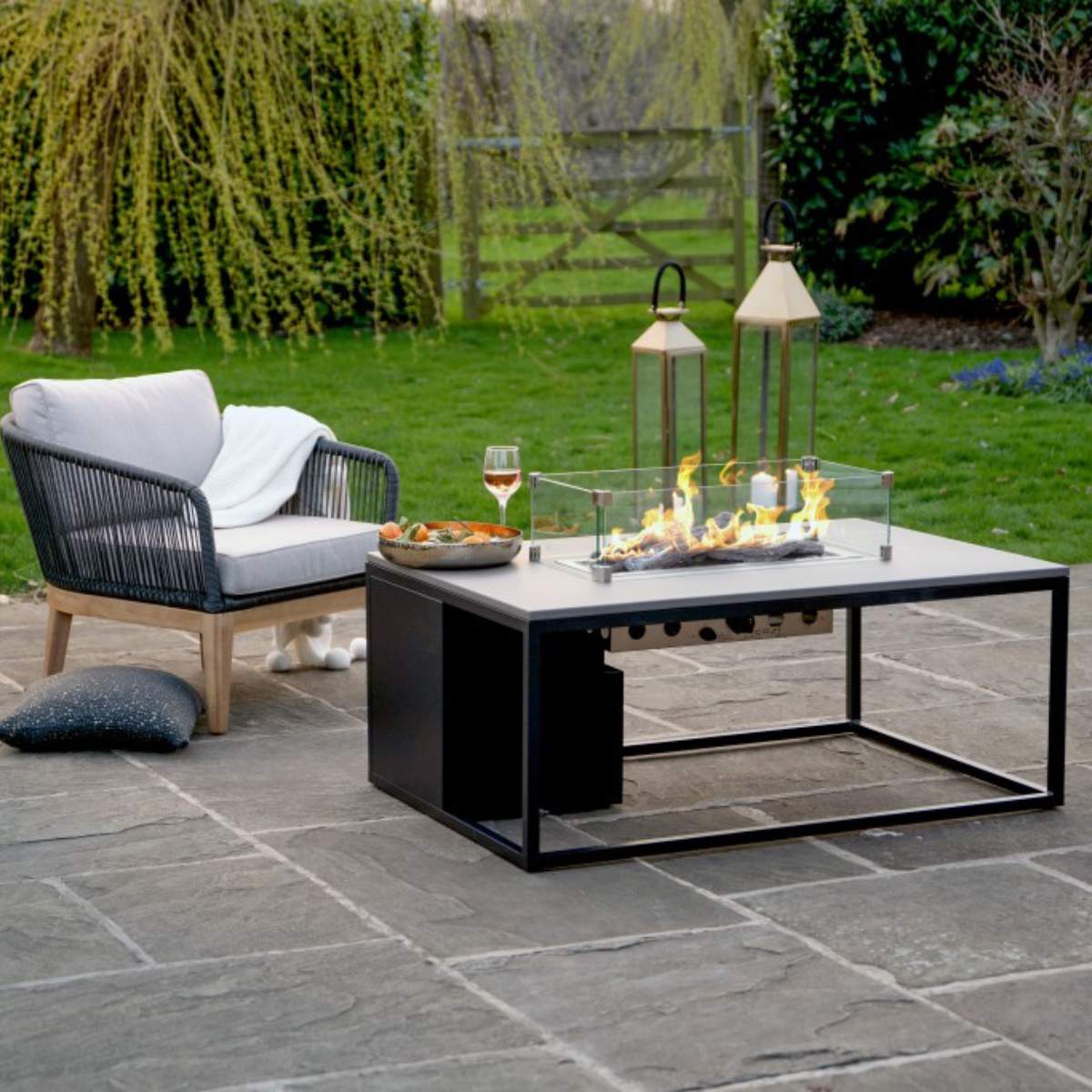 Beau&Co Cosiloft 120 Black and Grey Fire Pit Table