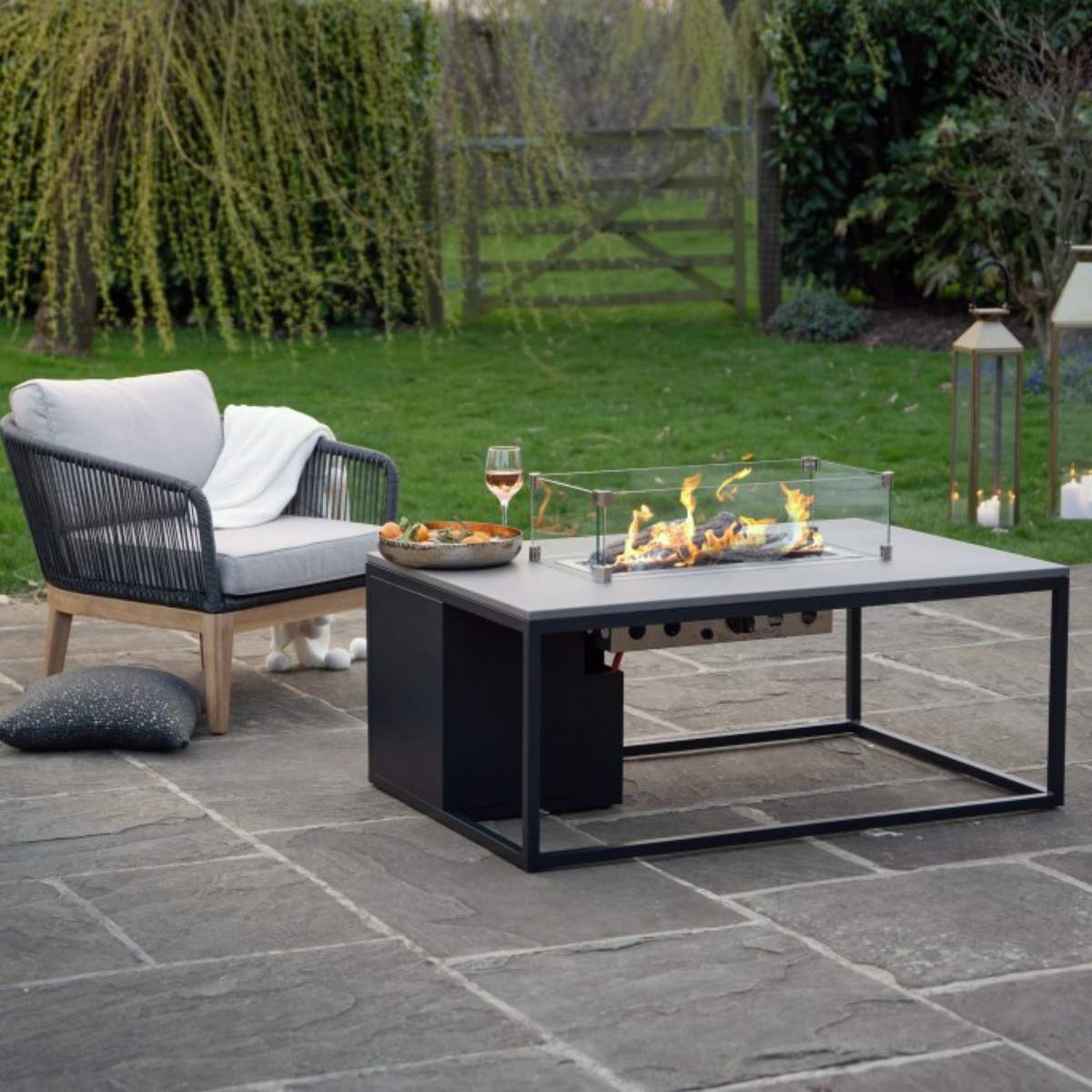 Beau&Co Cosiloft 120 Black and Grey Fire Pit Table