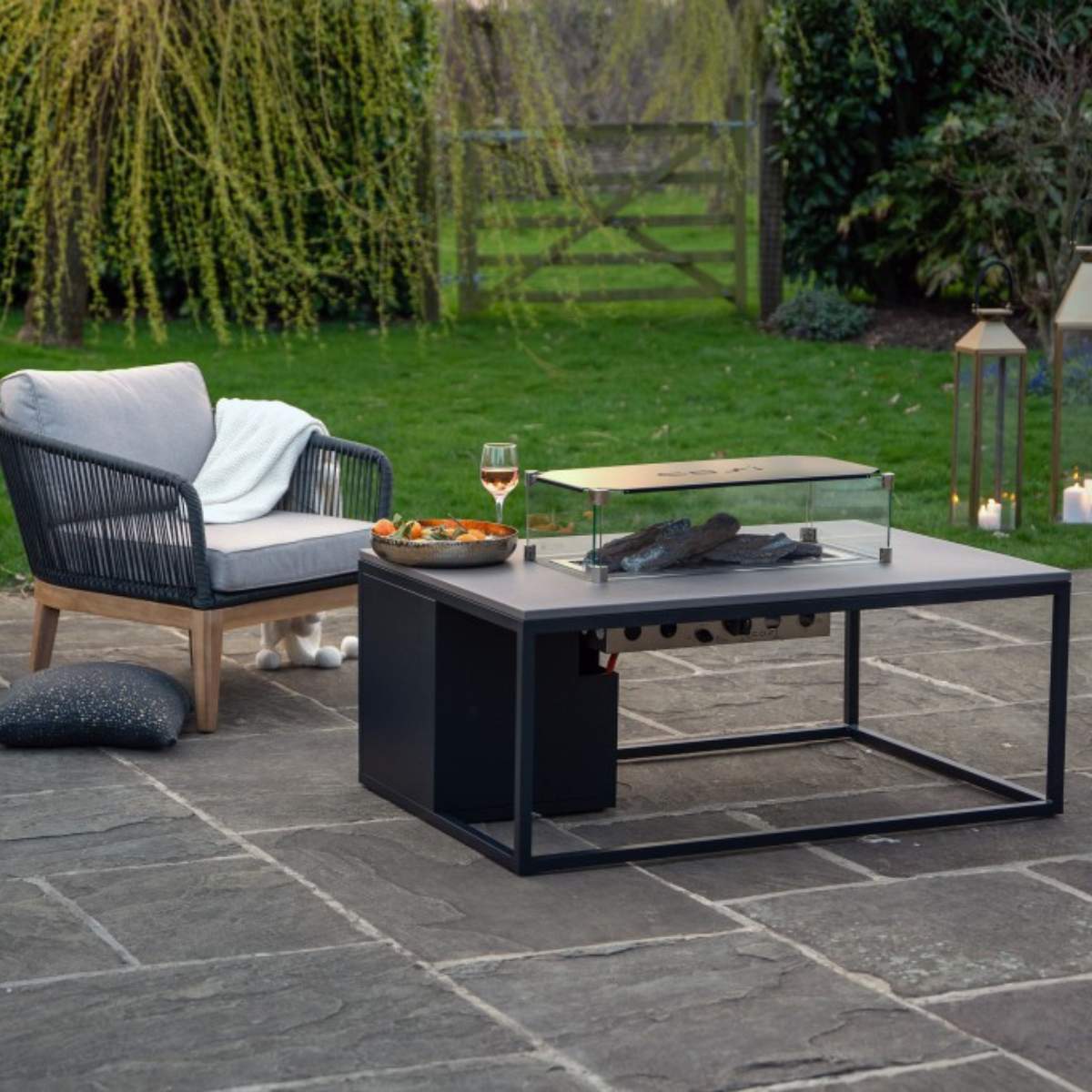 Beau&Co Cosiloft 120 Black and Grey Fire Pit Table
