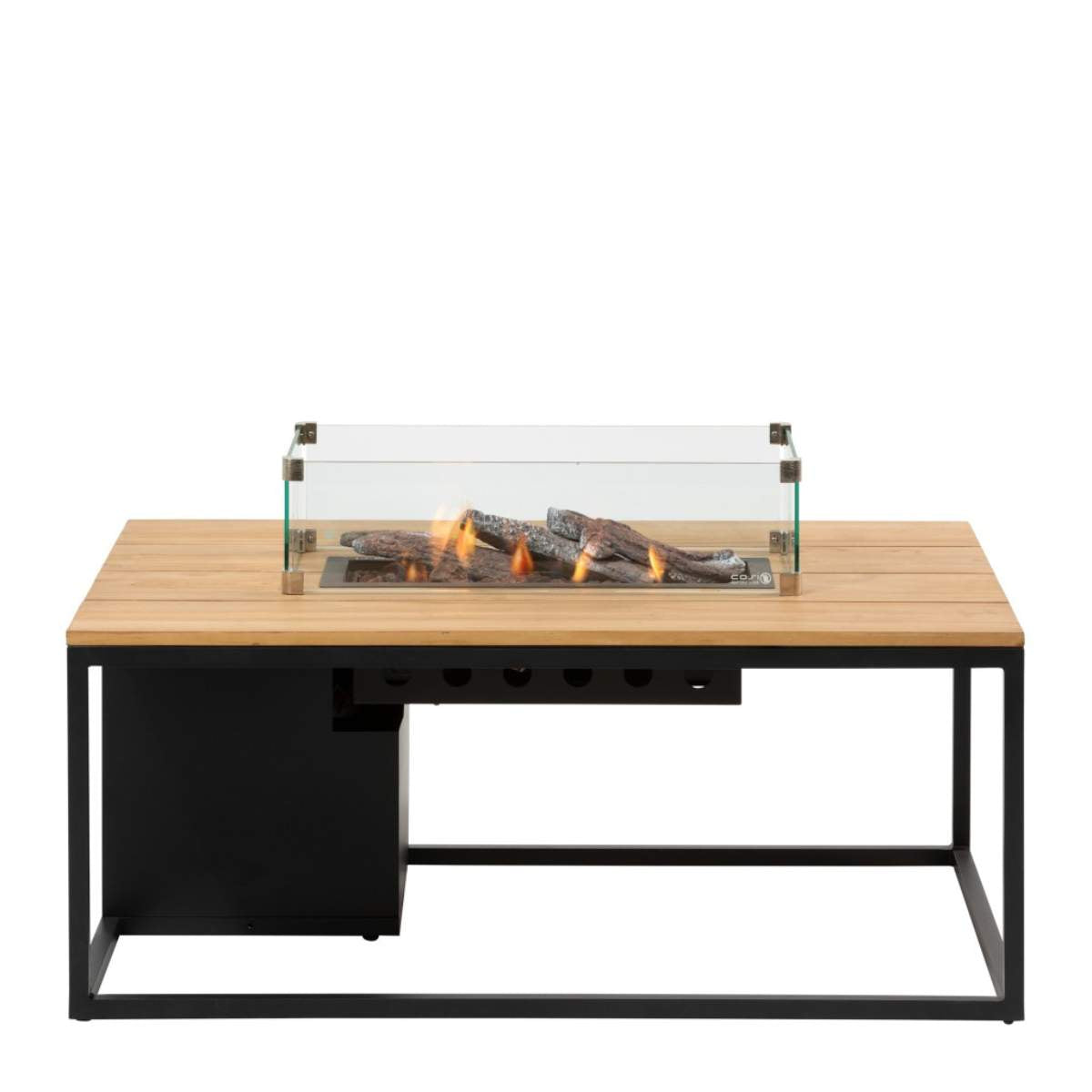Pacific Lifestyle Cosiloft 120 Black and Teak Fire Pit Table
