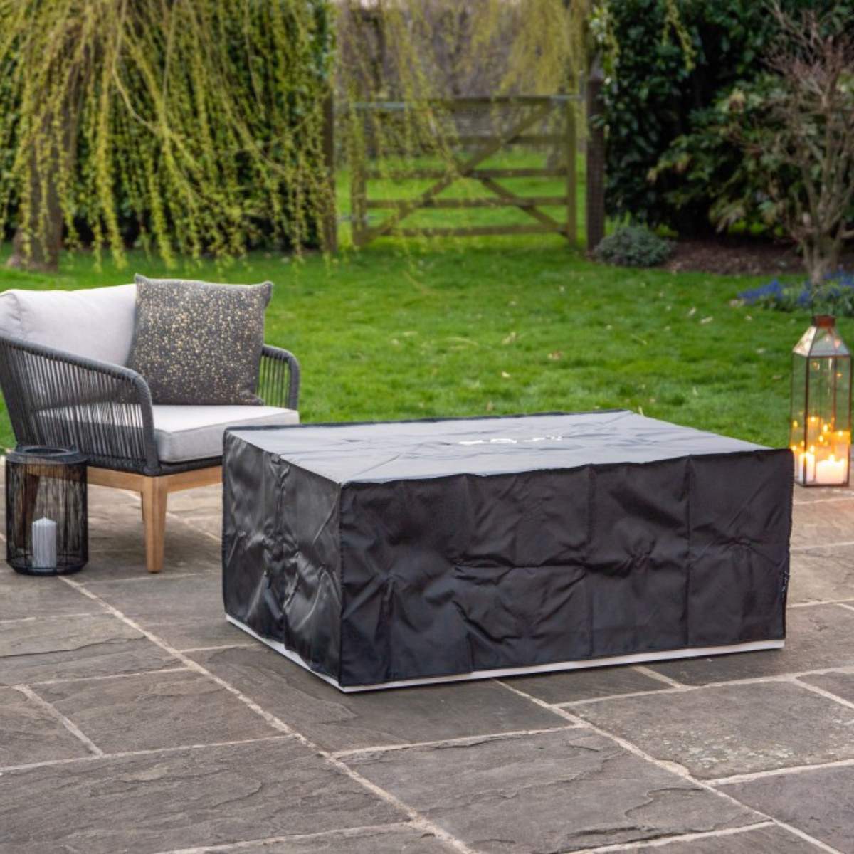 Pacific Lifestyle Cosiloft 120 White and Grey Fire Pit Table