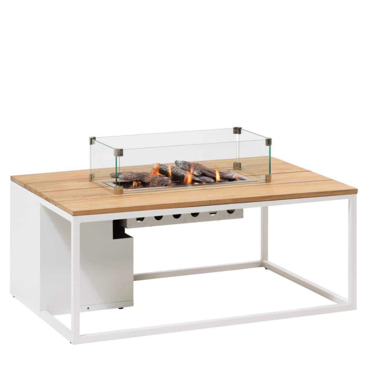 Pacific Lifestyle Cosiloft 120 White and Teak Fire Pit Table