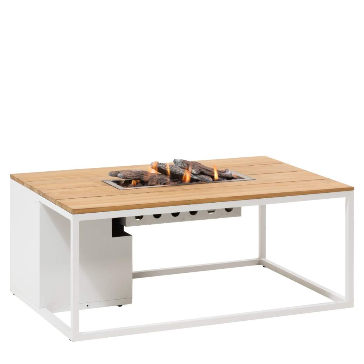 Pacific Lifestyle Cosiloft 120 White and Teak Fire Pit Table