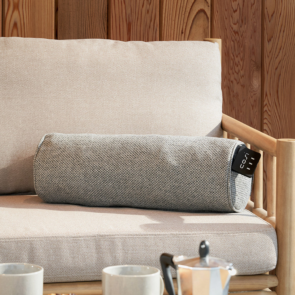 Pacific Lifestyle Cosipillow Heated Comfort Bolster Grey 45x15cm